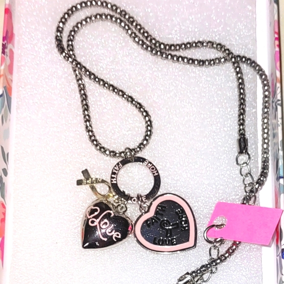 Faith Love Hope Breast Cancer Necklace - Picture 9 of 10